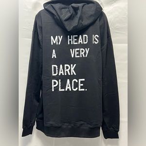 Chicyea Sweatshirt Printed Hoodie “My Head Is In A Very Dark Place” XL